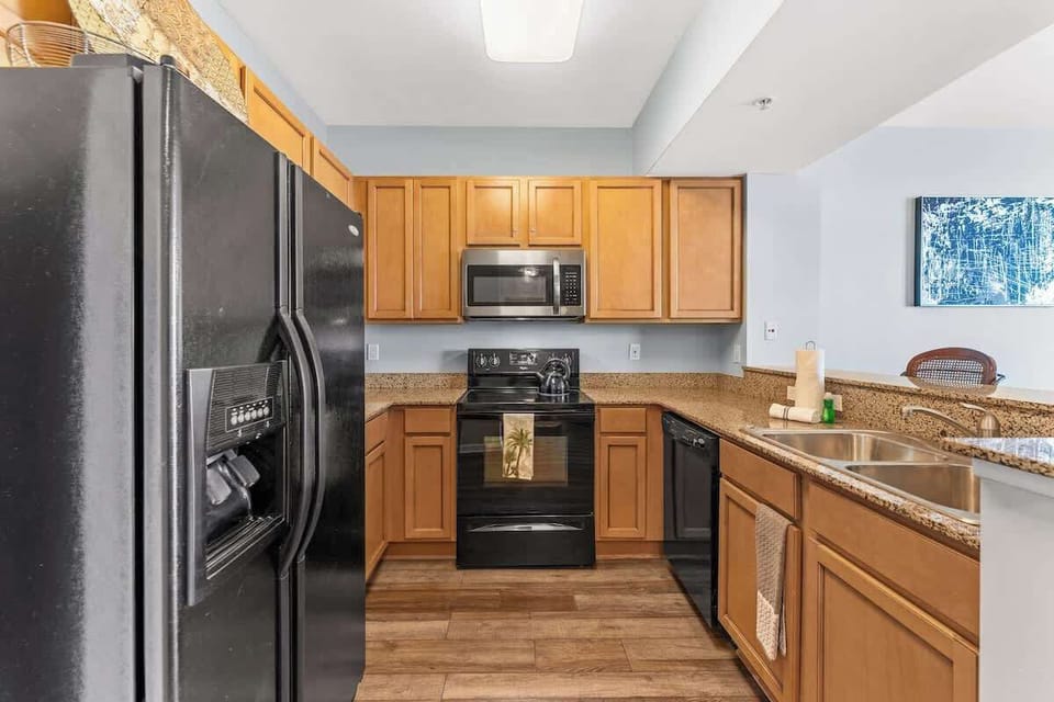 Fully stocked kitchen to cook enjoy your meals.