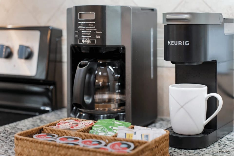 Whether you prefer traditional or single-serve, we've got you covered with our classic coffee maker and Keurig!