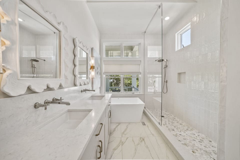 Stella by the Sea | 2nd Floor | West King Balcony Ensuite | Double Vanities | Large Walkin Shower | Soaking Tub