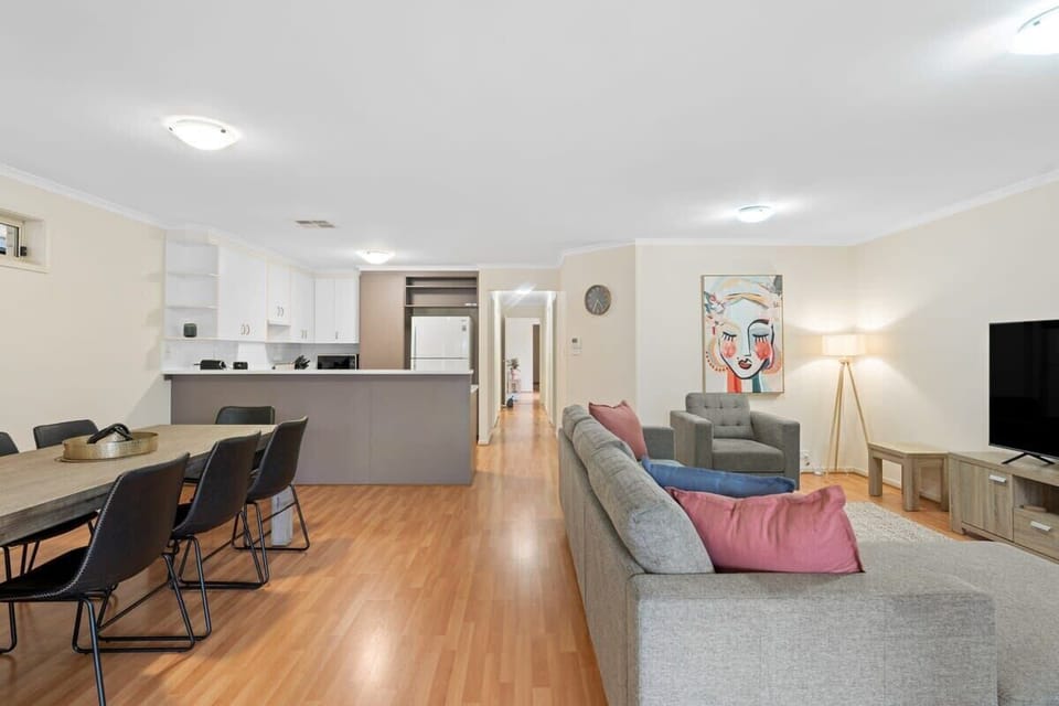 Living room and dining area