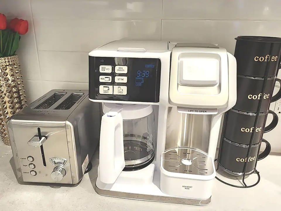 coffee maker & toaster
