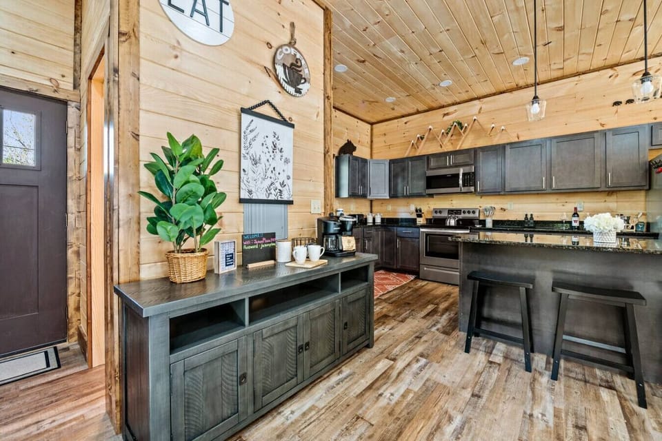 Coffee bar area is provided with a Keurig.