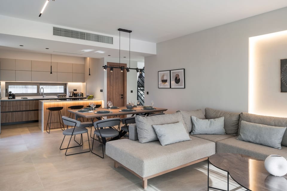 Luxury Villa, 4 Bedrooms, Private Pool, Sea View | Living area | 65-inch Smart TV with satellite channels, TV, Netflix