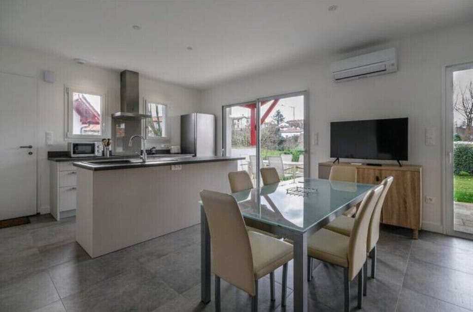 spacious dining room area