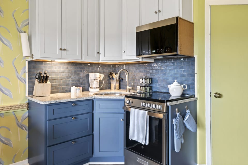 Well-Stocked Kitchenette is Newly Renovated, as well!