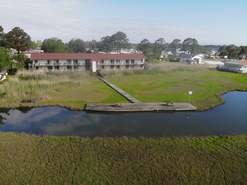 The Assateague Inn sits on peaceful Eel Creek.