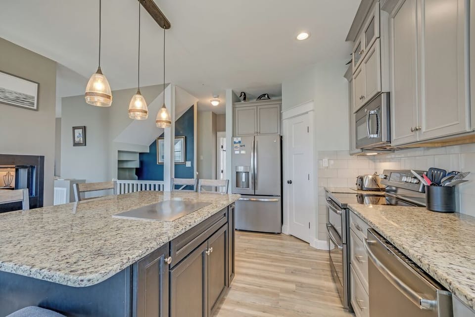 Wander upstairs to the Living Area - Island has a Hibachi!