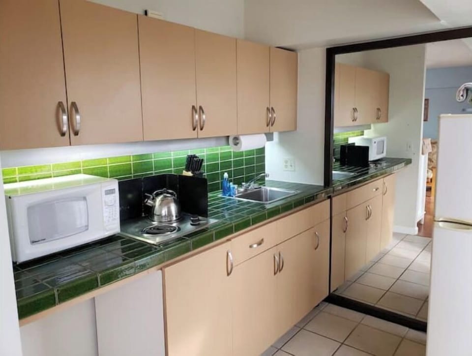 Full kitchen with 2 burner cook-top