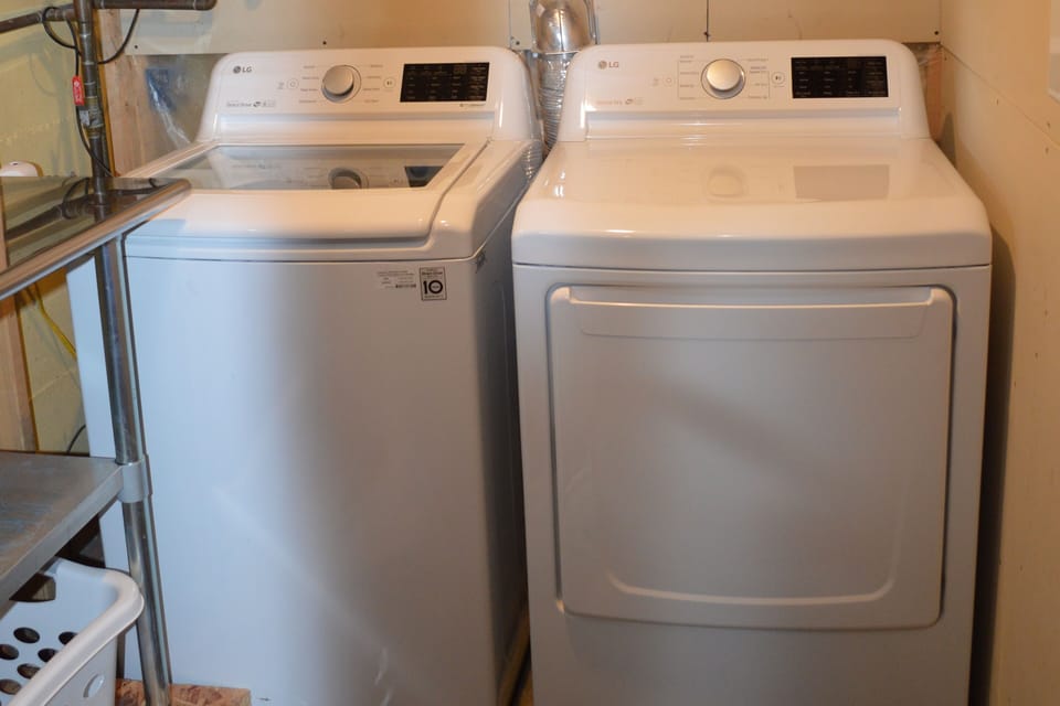 Washer and Dryer on lower level.