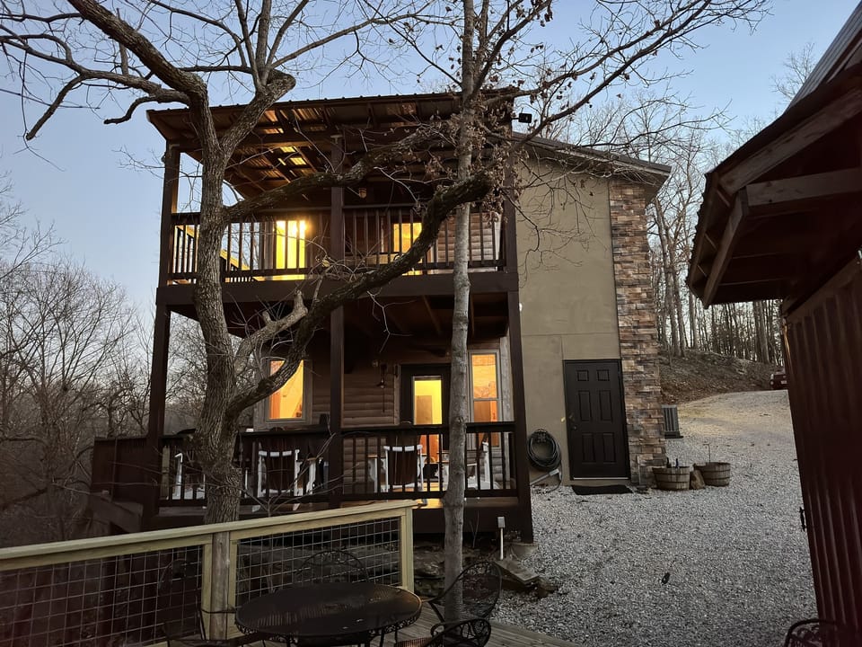 Beautiful House on Cliff Above Pomme De Terre River