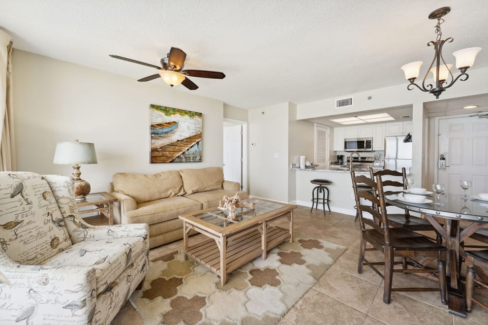 Gulf View Living Room with Sleeper Sofa