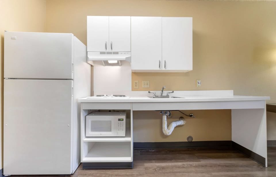 Studio, 1 Queen Bed, Accessible, Non Smoking | Private kitchen | Full-size fridge, microwave, stovetop, coffee/tea maker