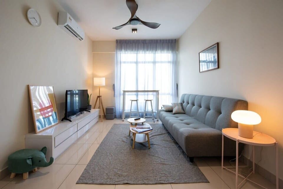 The modern living area.