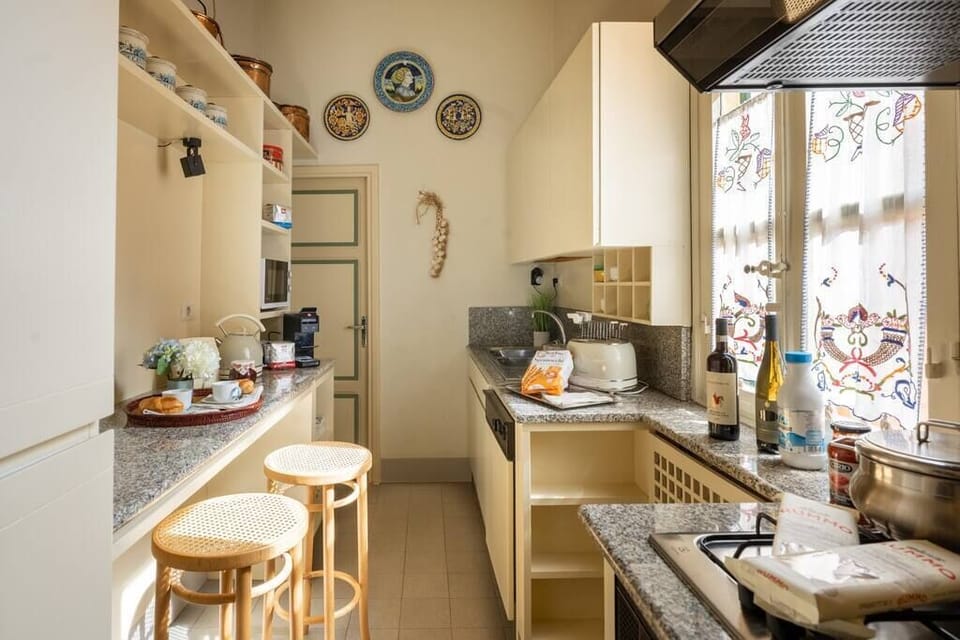 the kitchen