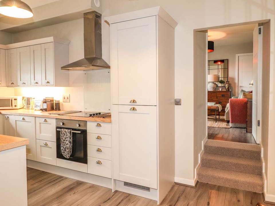 Fridge, dishwasher, electric kettle, toaster