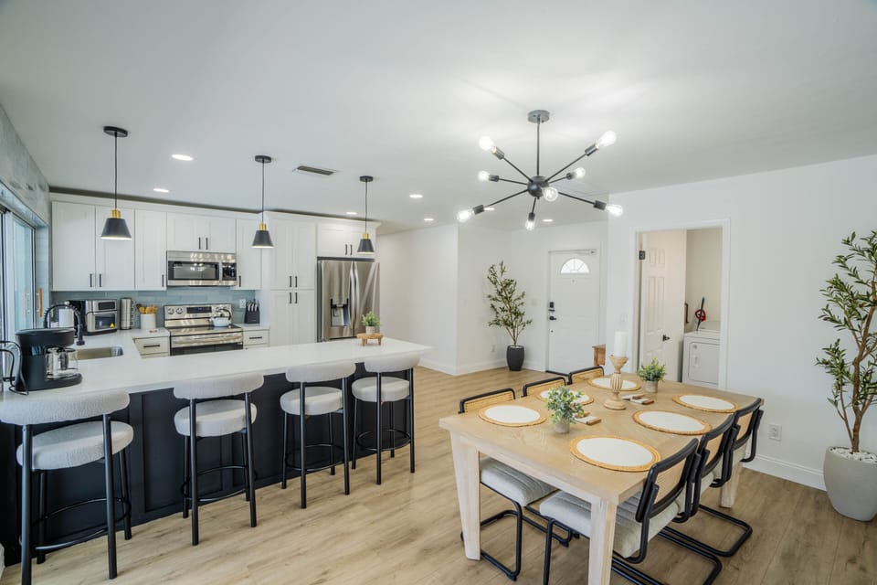 The kitchen is fully stocked and has everything you need!