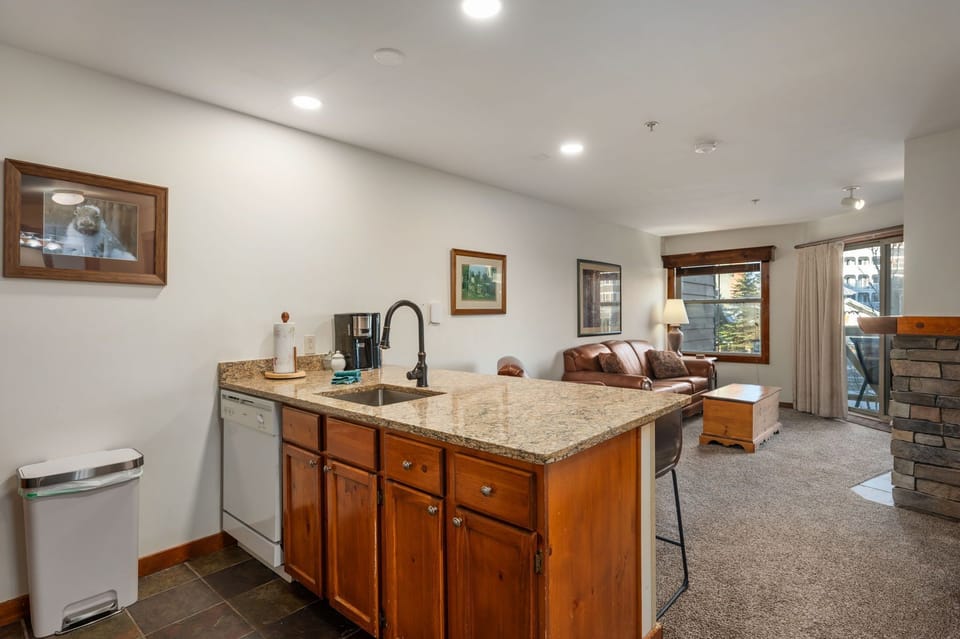 Cook and entertain in the fully equipped kitchen.