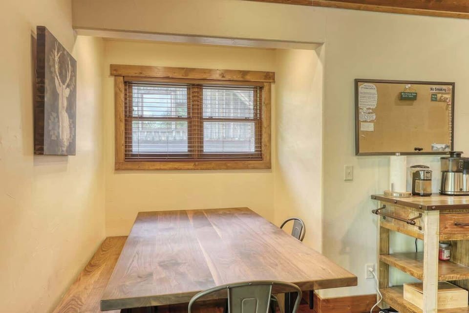 Dining room table with built-in benches