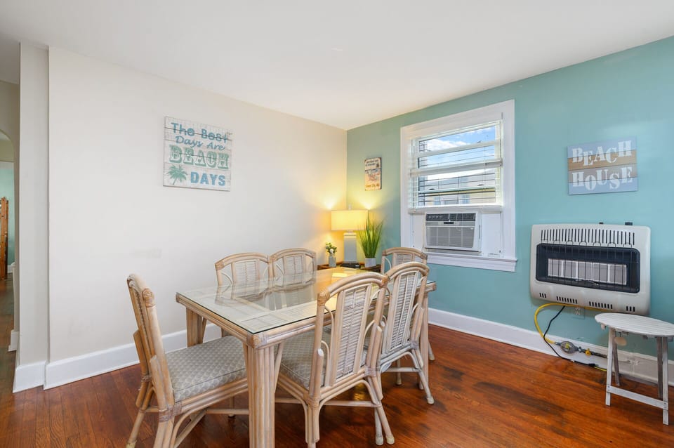 Enjoy a meal or a family game night around the dining table