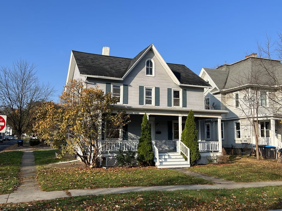 Exterior front view with porch visible