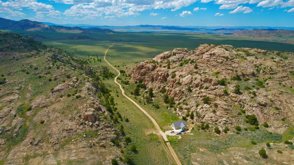 The property is located between two rock bluffs aka Rocky Gap