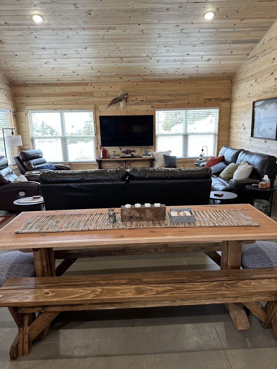 View to living room with TV