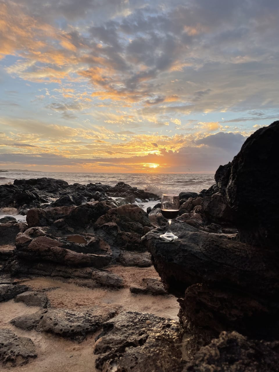 Have your wine watching a beautiful sunset 
