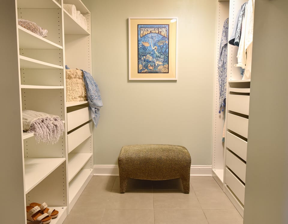 Walk-in closet in master