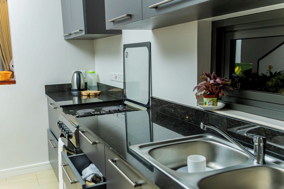 Basic Apartment, Patio, City View | Private kitchen | Shared fridge, microwave