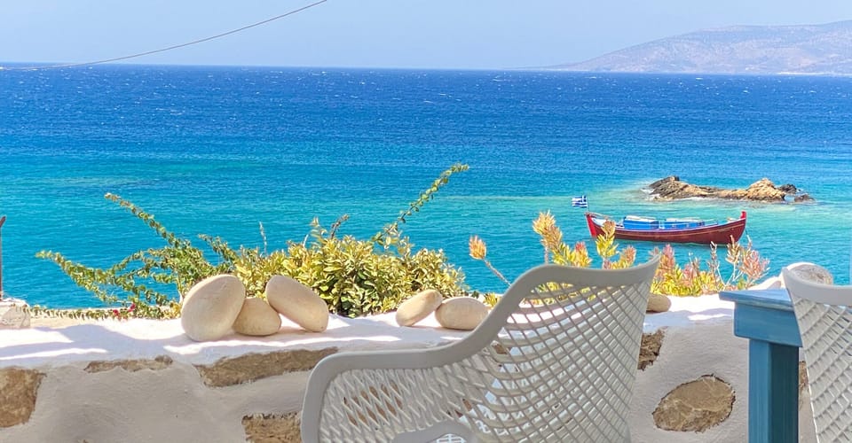 The view from the terrace of the rental property facing the sea - A dream!