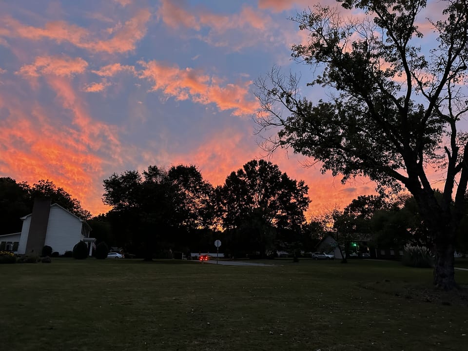 sunset from the front porch