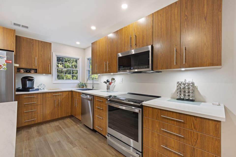 Teak kitchen cabinets 