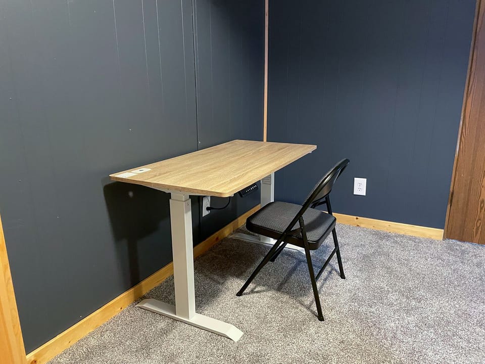 Sit/stand desk in the king bedroom, great place to get some work done