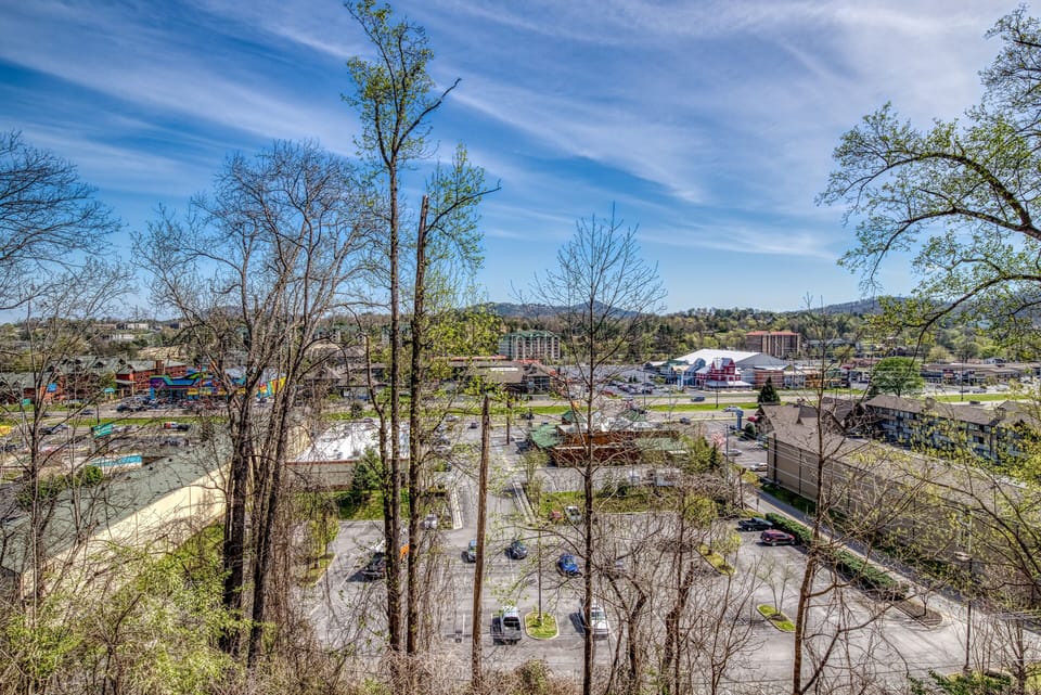 Smoky Mountain Cabin with Indoor Pool - "Blue Bear Splash" - View of Pigeon Forge and Dixie Stampede