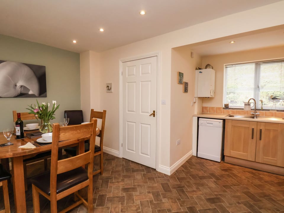 Fridge, dishwasher, electric kettle, toaster