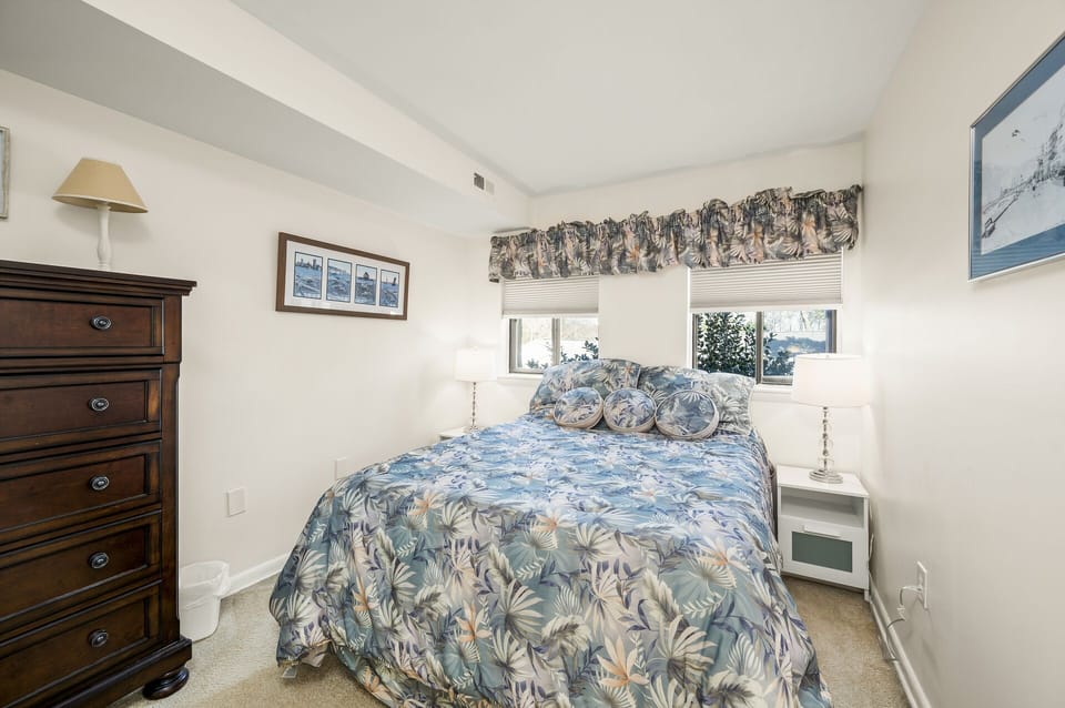 Bedroom 2 has a Queen Bed.