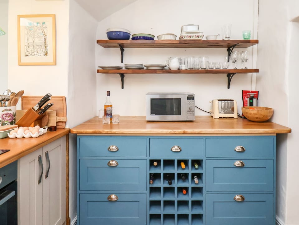 Fridge, dishwasher, electric kettle, toaster