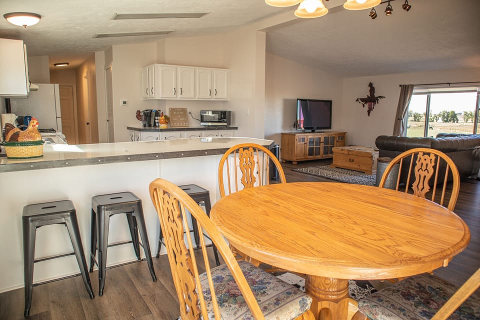 Kitchen. Leaf available for table to create more dining space.