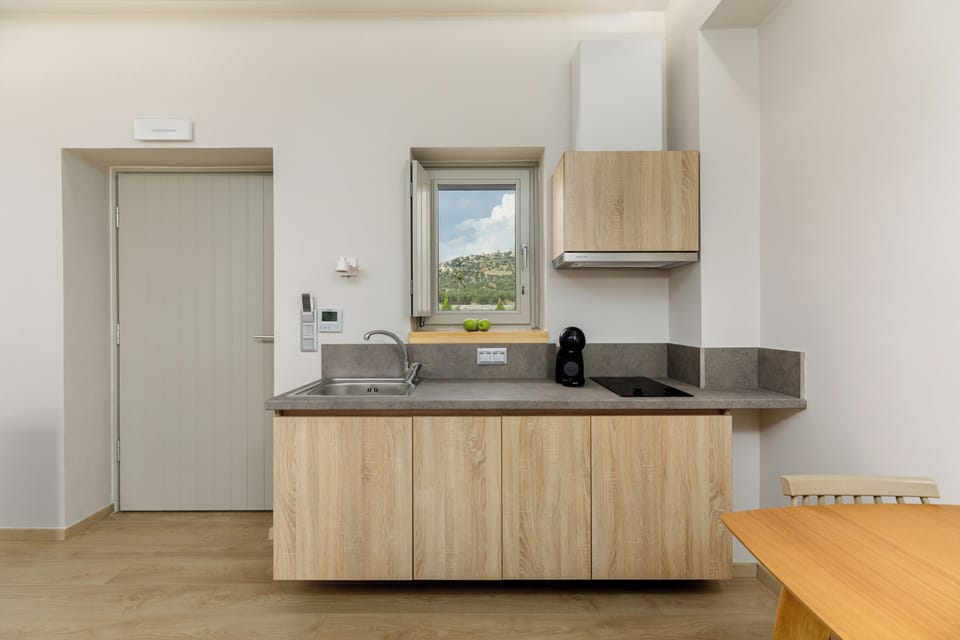 Fridge, stovetop, cookware/dishes/utensils