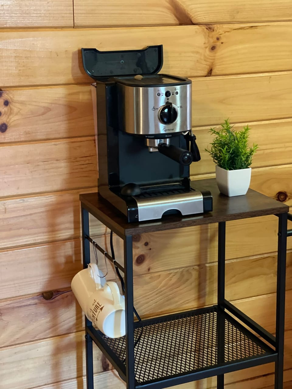 Enjoy an espresso or coffee.  