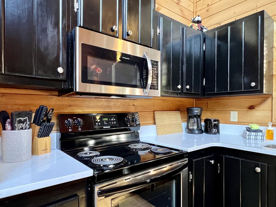Everything you need for cooking at the cabin. 