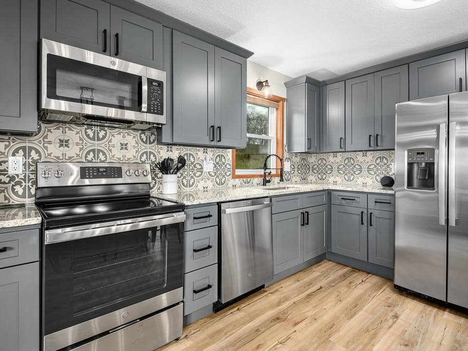 Prepare delicious meals in our modern, fully equipped updated kitchen.