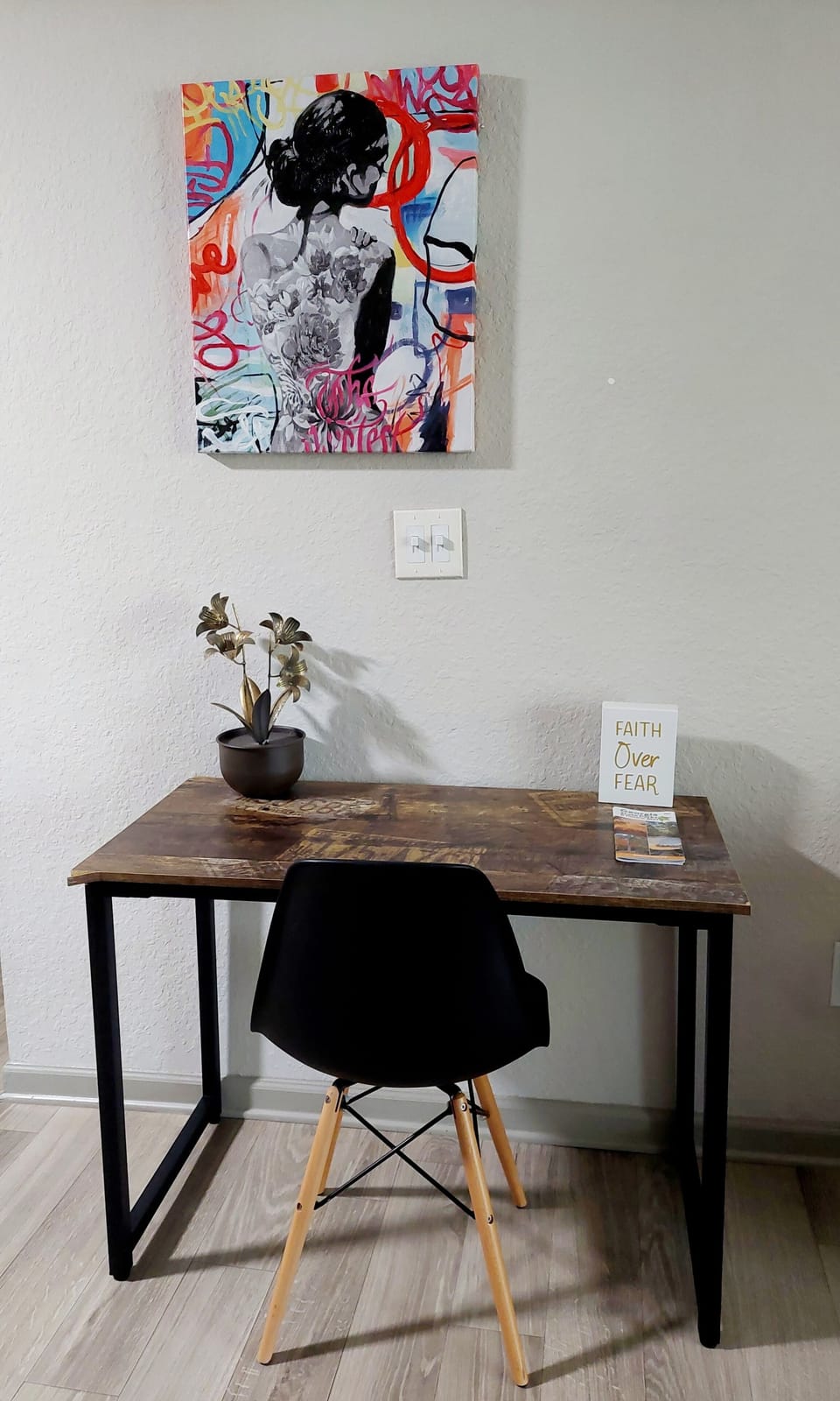 working desk area.
