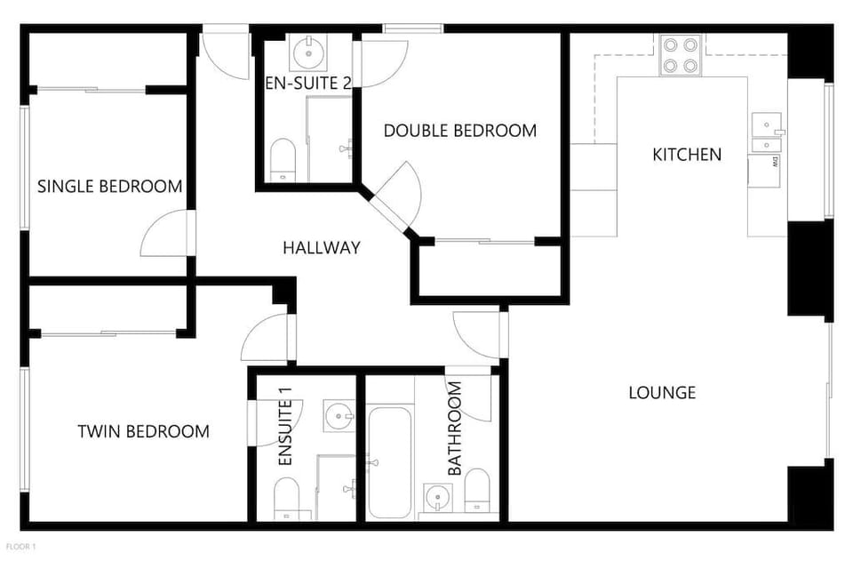 Floor layout of the unit