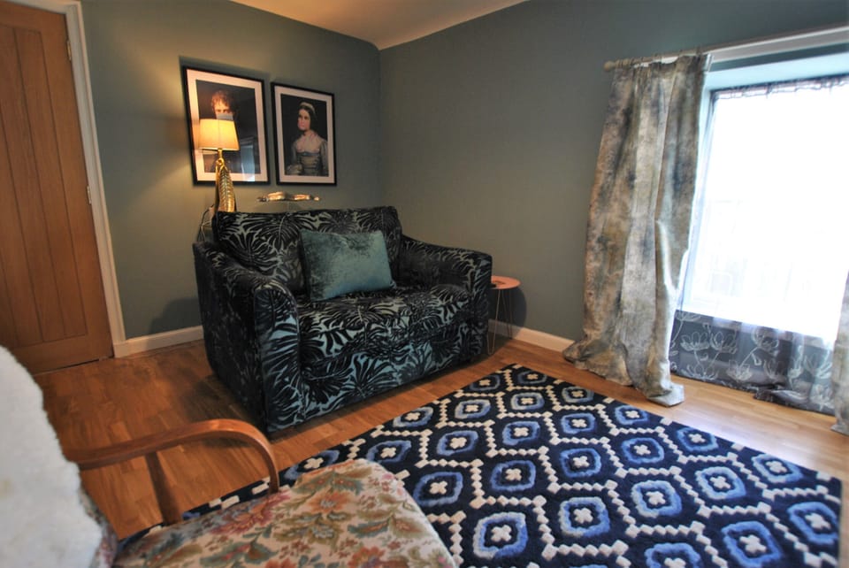 The lounge is comfy and cosy