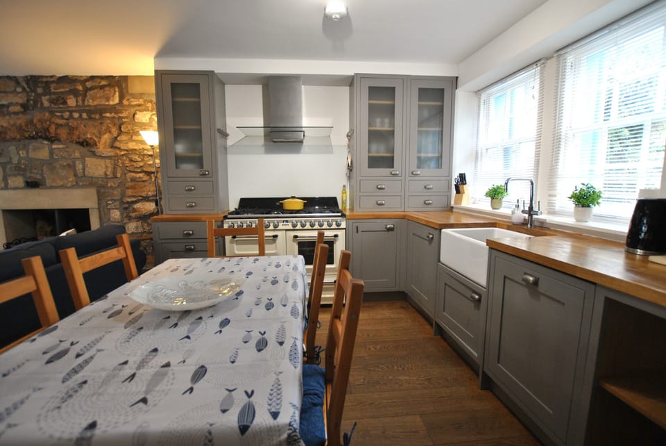 Modern fitted kitchen in a traditional style
