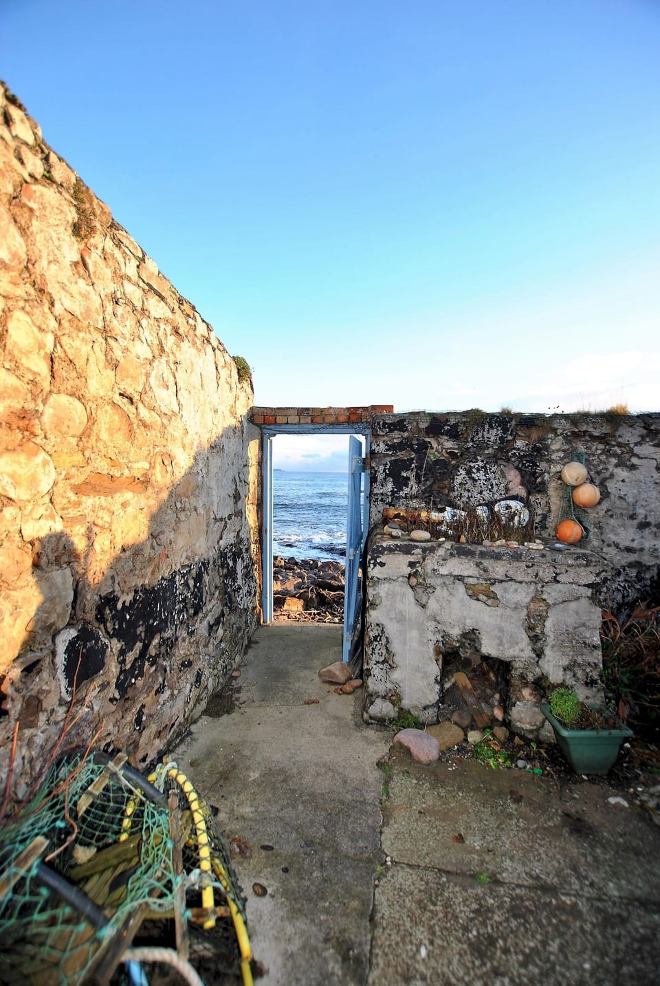 Listen to the rush of waves from the garden