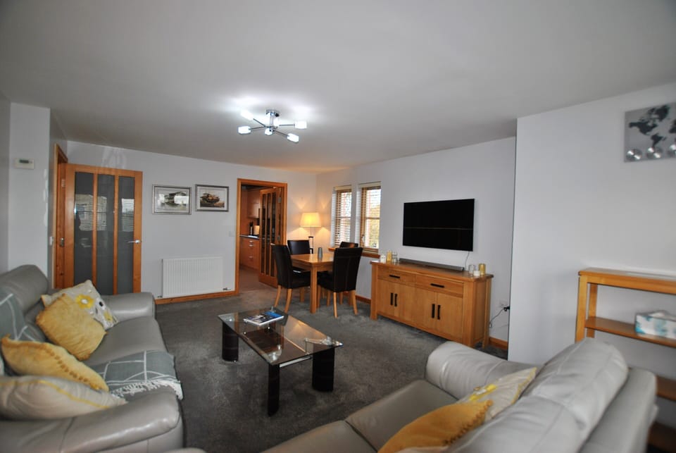 The living areas are fresh and modern