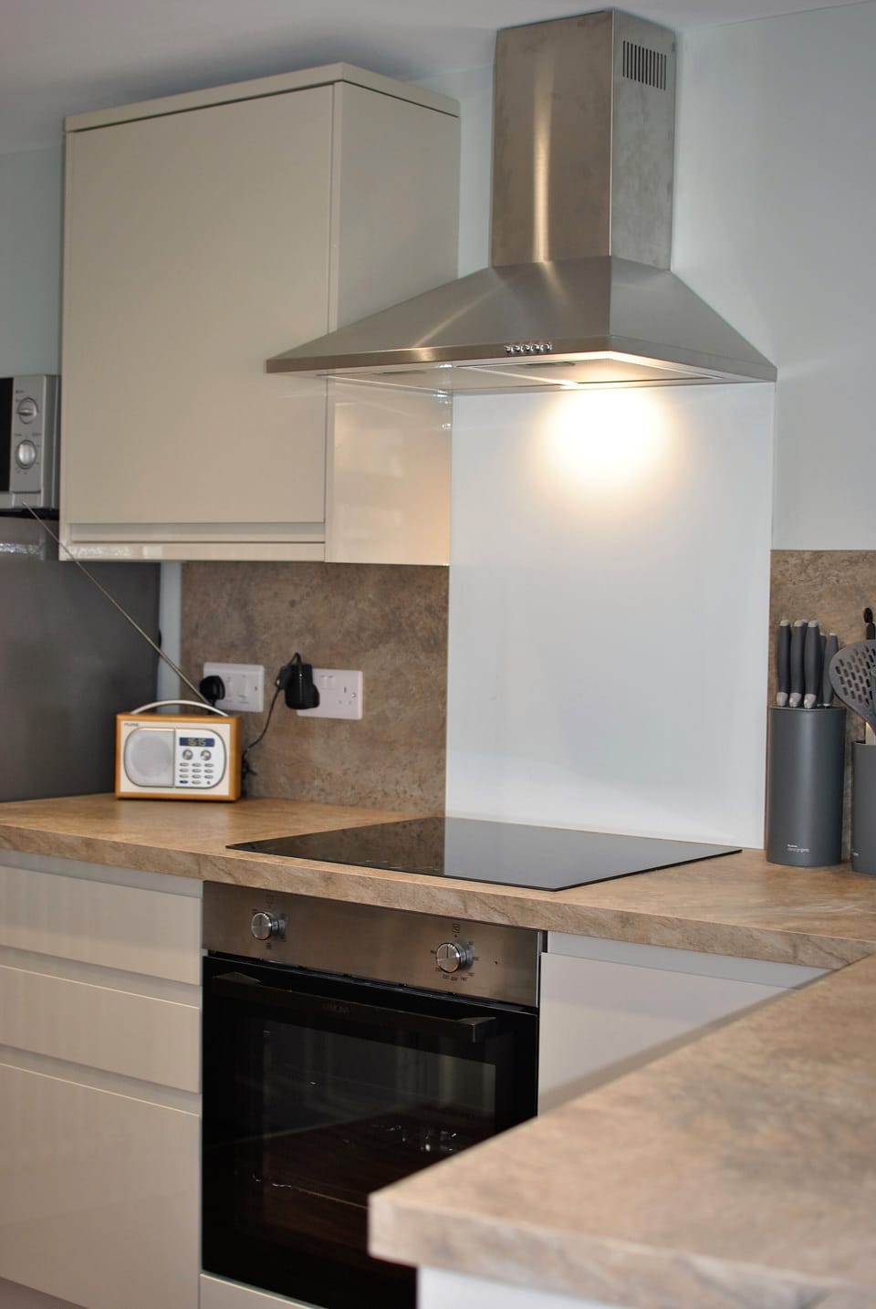 The kitchen is well equipped and modern