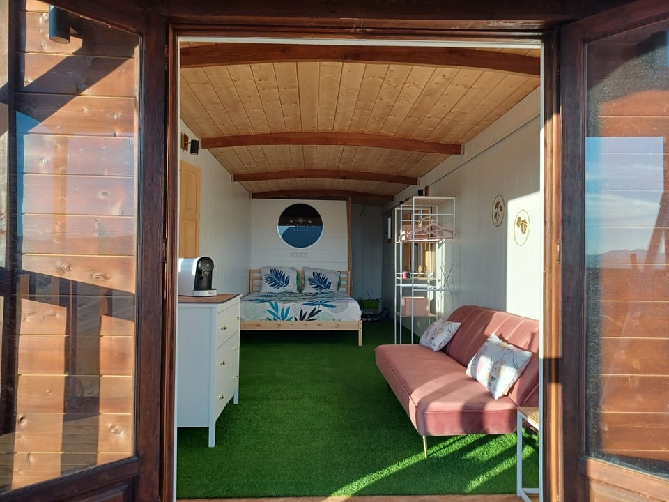 Exclusive Cabin | Living area | 200-cm LED TV with digital channels, Netflix, streaming services